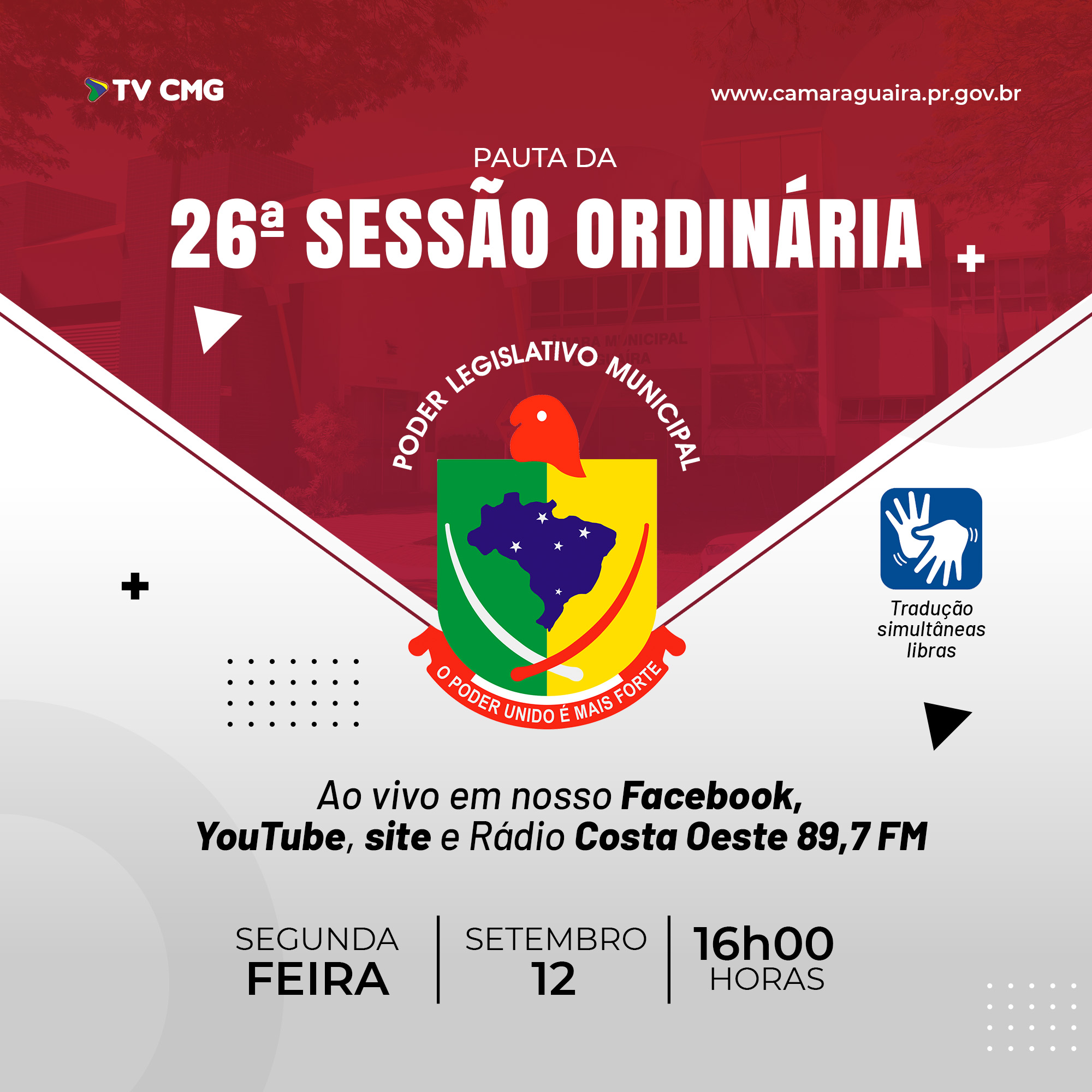 Post da Câmara Municipal de Guaíra — 2022
